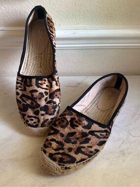 LK Bennett Elsie Leopard Print Espadrille Flats